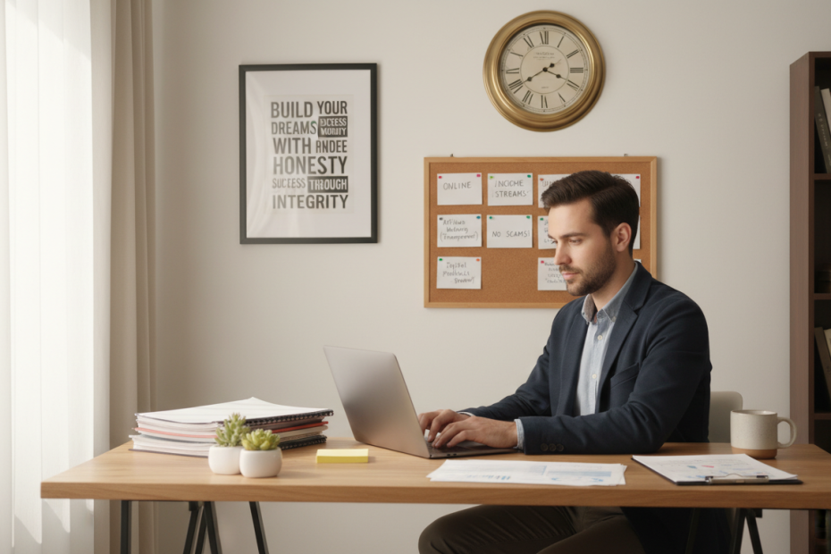 how to build a real online income stream without getting scammed